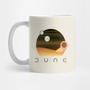 Dune Desert Night and Sandworm (light backgrounds) Mug